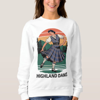 Retro Vintage Scottish Highland Dance Design gift  スウェットシャツ