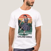 Retro Vintage Scottish Highland Dance Design gift  Tシャツ (正面)