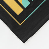 Retro vintage skiing snow  フリースブランケット (角)