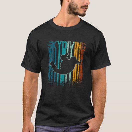 Retro Vintage skydiving Tシャツ (正面)
