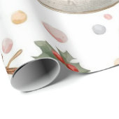 Retro Vintage Snowman Cute Christmas  ラッピングペーパー (ロールコーナー)