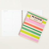 Retro vintage stripes yearly planner プランナー手帳 (ディスプレー)