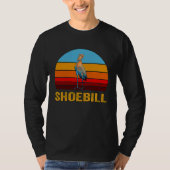 Retro Vintage Style Sunset Shoebill Tシャツ (正面)