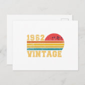 Retro Vintage Sunset 1962 Birthday ポストカード (正面/裏面)