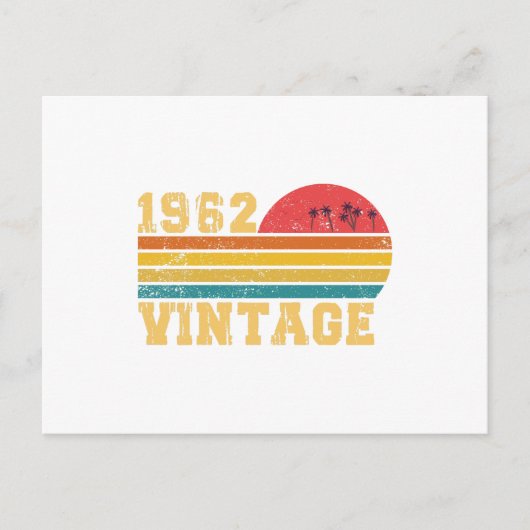 Retro Vintage Sunset 1962 Birthday ポストカード (正面)