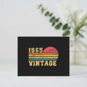 Retro Vintage Sunset 1965 Birthday ポストカード (スタンド正面)
