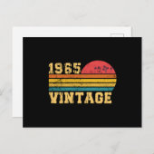 Retro Vintage Sunset 1965 Birthday ポストカード (正面/裏面)