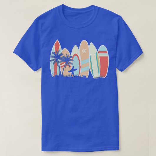 Retro Vintage Surfboard Surfing Surfboarder Wave S Tシャツ (デザイン正面)