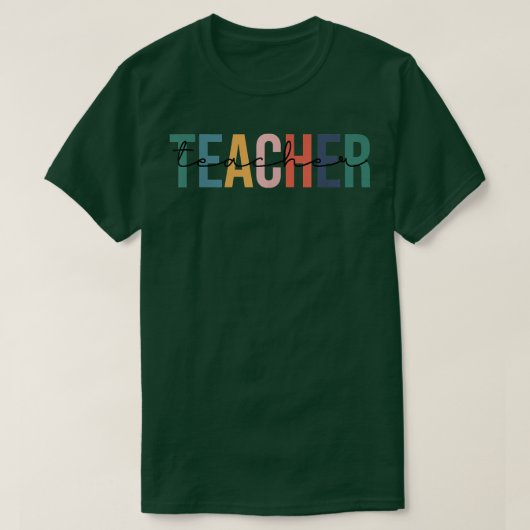 Retro Vintage Teacher Funny Teacher Happy Teacher  Tシャツ (デザイン正面)