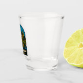 Retro Vintage Travel Angkor Wat Cambodia  ショットグラス (右)