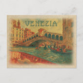 Retro Vintage Travel - Venezia Venice Italy ポストカード (正面)