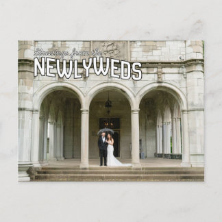 Retro Vintage Wedding Thank You Post Card ポストカード