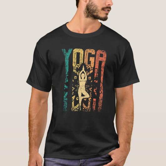 Retro Vintage Yoga Tシャツ (正面)