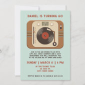 Retro Vinyl Record 60th Birthday Invitation 招待状 (正面)