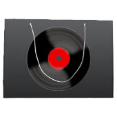 Retro Vinyl Record Gift Bag ラージペーパーバッグ (裏面)