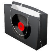 Retro Vinyl Record Gift Bag ラージペーパーバッグ (裏面アングル)