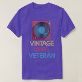 Retro Vinyl Record Music Turntable Techno Dj  Tシャツ (デザイン正面)