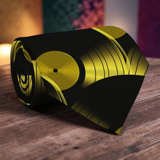 Retro Vinyl Record Pop Culture Necktie Necktie Tie ネクタイ