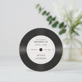 Retro vinyl record QR code wedding 招待状 (スタンド正面)