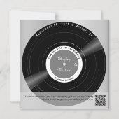 Retro Vinyl Record Wedding Save the Date Magnet マグネット招待状 (正面)