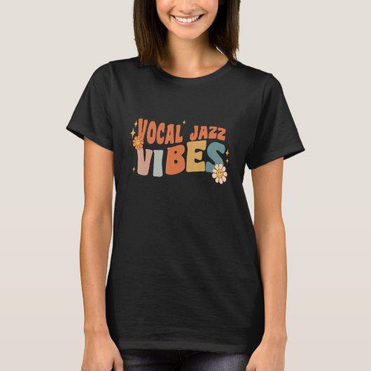 Retro Vocal Jazz Vibes Teacher Women Kids Tシャツ (正面)