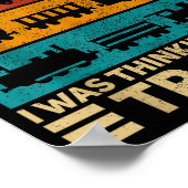 Retro Wagon Train Lover Model Railroad Conductor F ポスター (角)