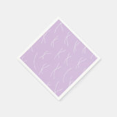 Retro Warm Abstract Dashes | Soft Lilac スタンダードカクテルナプキン (角)