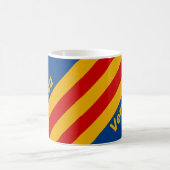 Retro Warmhearted Stripes with Name コーヒーマグカップ (中央)