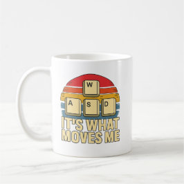 Retro WASD Gaming Keys Funny PC Gamer Design, retr コーヒーマグカップ