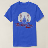 Retro Washington DC Baseball National Mall Silhoue Tシャツ (デザイン正面)
