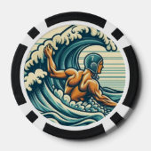 Retro Water-polo Player Poker Chips ポーカーチップ (裏面)