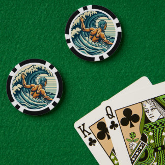 Retro Water-polo Player Poker Chips ポーカーチップ