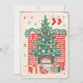 .Retro Watercolor Christmas Card シーズンカード (正面)