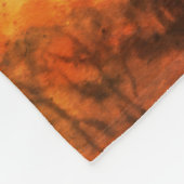 Retro Watercolor of Haystack Rock フリースブランケット (角)