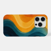 Retro Wave Abstract Phone Case iPhoneケース (裏面横)