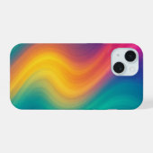 Retro Wave Abstract Phone Case iPhone 15ケース (裏面横)