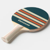 Retro Wave Across Striping with Name 卓球ラケット (正面アングル)