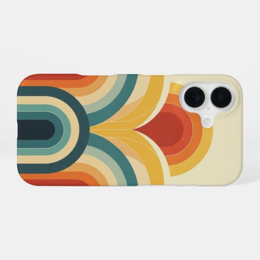 Retro Wave Arches iPhone 16ケース (裏面横)