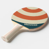 Retro Wave Circle Stripe with Name 卓球ラケット (正面アングル)