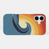 Retro Wave Crest iPhone 16ケース (裏面横)