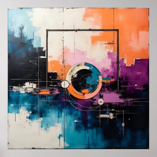 Retro Wave Design 04 - Poster  ポスター (正面)