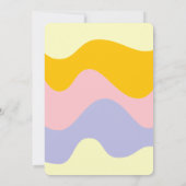 Retro Wave Groovy Flower Hello 70th Birthday  招待状 (裏面)