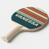 Retro Wave Horizon Striping with Name 卓球ラケット (正面アングル)