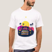 “Retro Wave” Neon Drive Tシャツ (正面)