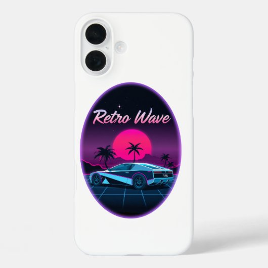 “Retro Wave” Neon Sunset Case-Mate iPhoneケース (裏面)