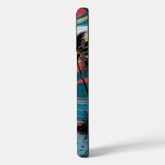 Retro Wave Sunset Case-Mate iPhoneケース (裏面 / 左)