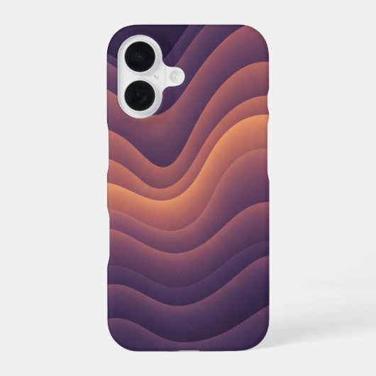 Retro Wavy Abstract Nebula iPhone 16ケース (裏面)