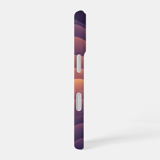 Retro Wavy Abstract Nebula iPhone 16ケース (右側面)