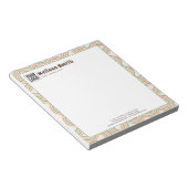 Retro Wavy Abstract Pattern Business Logo Notepad ノートパッド (アングル)