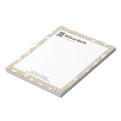 Retro Wavy Abstract Pattern Business Logo Notepad ノートパッド (回転)
